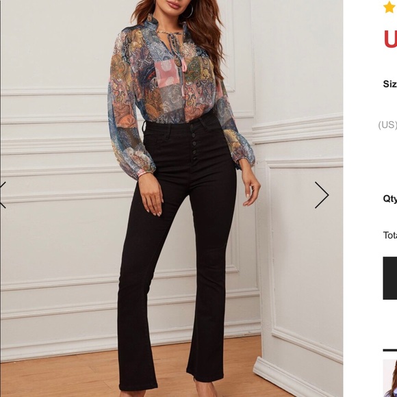 Sheer colorful boho blouse - Picture 3 of 7